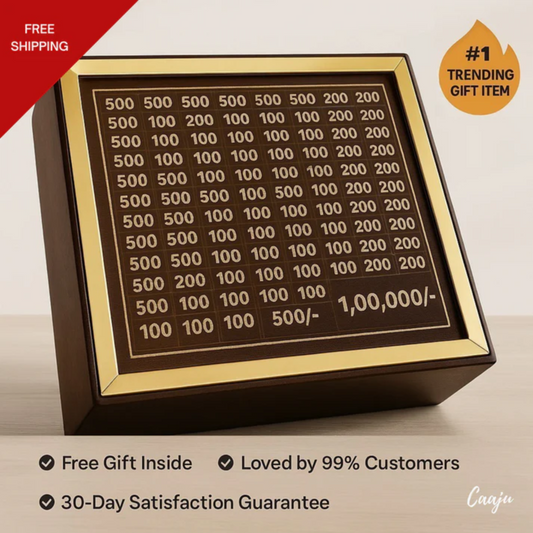 Wooden Piggy Bank – ₹1,00,000 Savings Challenge Box